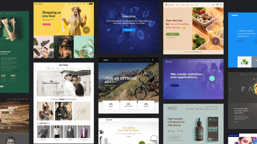 best web page design themes