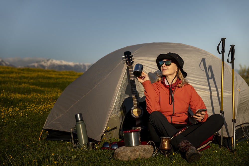 camping and hiking gear